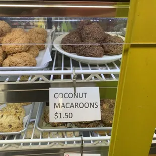 a display case full of cookies