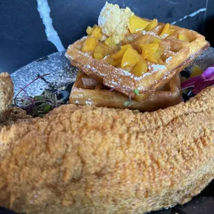 waffles, food