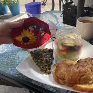 Spinach, Mushroom, and Cheese Quiche