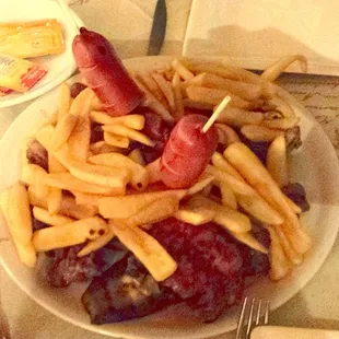 a plate of food on a table