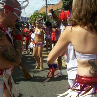 Funkquarians warm up before the 2013 SF Carnaval