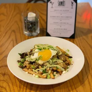 a plate of food on a table