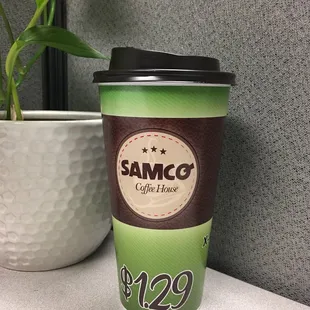 a cup of coffee