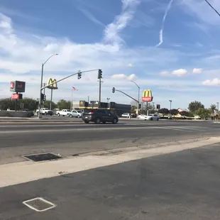 Fast food &amp; Starbucks across the street.