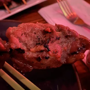 BBQ pork skewers (dineLA)