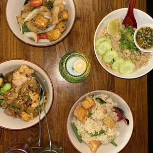 Pad see ew Drunken noodles  Crab rice  Green Curry Fried Rice