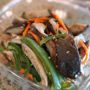 Stir-fried Mushrooms.