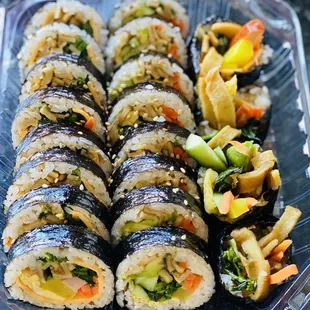 Veggie Kimbap and Cheese Kimbap