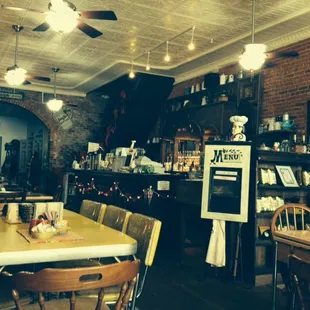 Seating on the left - ordering counter in the right.  It's in a beautifully maintained historical building.