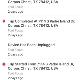These are the notifications I received when I took my vehicle to good year