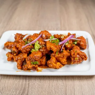 a plate of fried food
