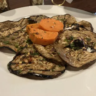 Grilled Eggplant and Carrots