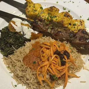 Chicken and Lamb Kebaab Combo