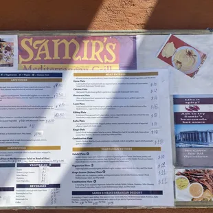 the menu