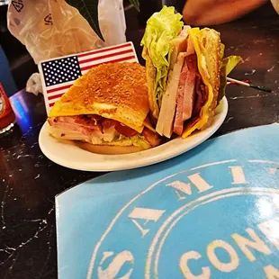 a sandwich on a plate