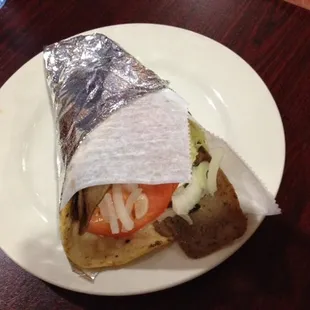 Gyro, generous portion but nothing special.