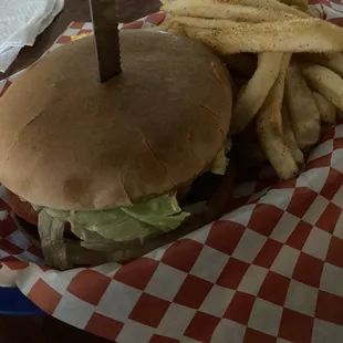 Hamburger and Fries