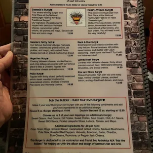 the menu