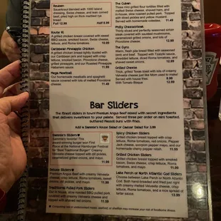 the menu
