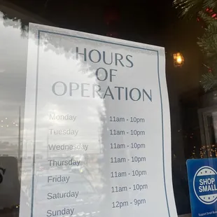 Hours of Op