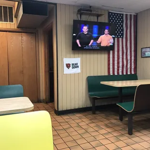 Dining area with the TV