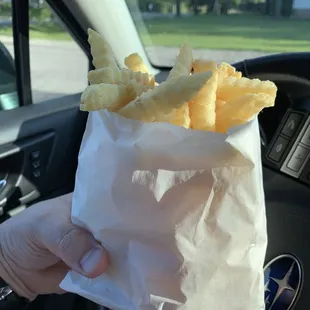Large fries HUGE