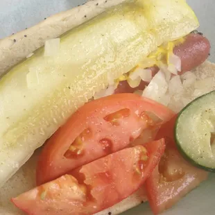 Chicago style hotdog