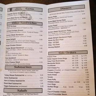 menu, sushi and sashimi