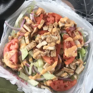 Grilled chicken salad