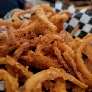 a pile of onion rings