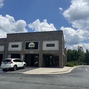 the outside of the building