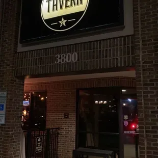 the front of the restaurant