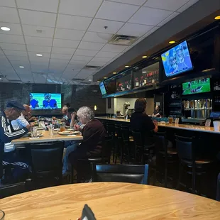 Nice aesthetic inside the bar. Comfortable seats.