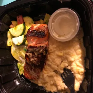 grilled fish, food