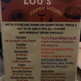Happy Hour Menu
