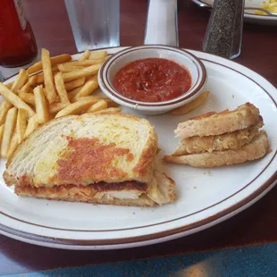 Chicken Parmsean sandwich