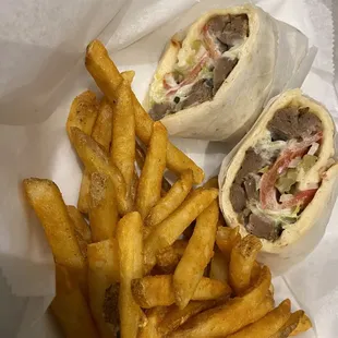 Gyros and fries