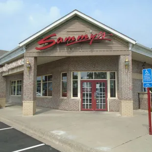 Outside of the restaurant, view looking northeast.