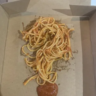 Decided cardboard was a questionable mode of transportation... had to throw it out when we got home