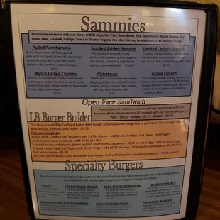 June 2019 menu