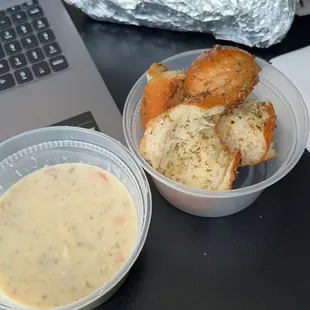 Wild Rice Soup and House Made Croutons!