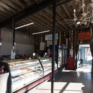 the interior of the bakery