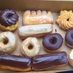 a box of assorted donuts