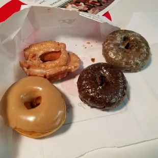 Old fashioned, blueberry cake, chocolate cake, maple glazed