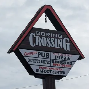 a sign for a restaurant