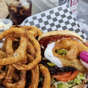 The best onion rings with ranch!
