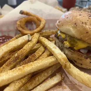 Regular Burger &amp; fries