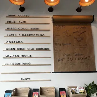 sushi and sashimi, menu