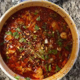 The menudo is delicious