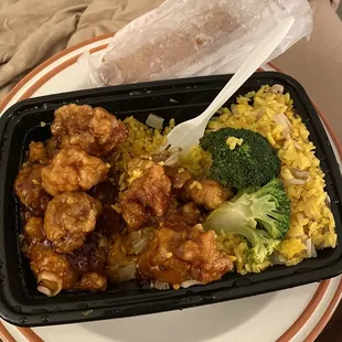 General tso chicken (cooked in fish grease) disgusting